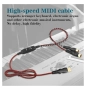 EBXYA 1.5M USB MIDI кабел, 5-пинов USB MIDI интерфейс, MIDI входно/изходен конвертор за PC/Mac/лапто, снимка 7