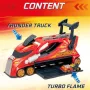 Нов T-Racers Thunder Truck – Камион със стартер и ексклузивна кола за деца, снимка 3