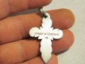 сребърен кръст разпятие, Старинен сребърен православен кръст с Исус Христос  сребро, снимка 4