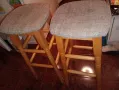Дървени бар столове с тапицерия 83 см., снимка 5
