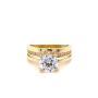 Златен дамски пръстен 3,43гр. размер:56 14кр. проба:585 модел:22001-5, снимка 1 - Пръстени - 44765691