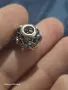 Оригинален сребърен талисман Pandora с дизайн на плетеница и малко сърце с надпис Love You. Аксесоар, снимка 1