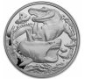 Сребърна монета Акула срещу Крокодил 1$ Ниуе 2022 , снимка 1