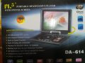 НОВ DVD player плейър SONY DA 614 PORTABLE DVD + Tv тунер 2 в 1 12v DC 