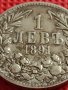СРЕБЪРНА МОНЕТА 1 лев 1891г. Фердинанд първи княз Български УНИКАТ 37165, снимка 4