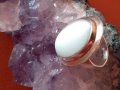 Сребърен пръстен с естествен камък, снимка 1 - Пръстени - 34409896