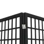 vidaXL Параван за стая, 4 панела, японски стил, 160х170 cм, черен, снимка 5