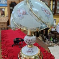 Превъзходна антикварна колекционерска английска нощна лампа порцеланова с месинг , снимка 6 - Антикварни и старинни предмети - 42152692