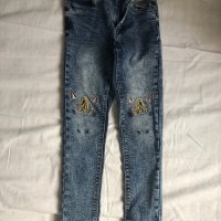 Детски еластични дънки за момиче, снимка 1 - Детски панталони и дънки - 31455201
