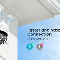 DEKCO 2K WiFi охранителна куполна камера, снимка 10 - Комплекти за видеонаблюдение - 42751890