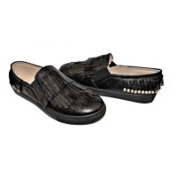 Дамски ежедневни обувки в черно тип пантофки 3029, снимка 2 - Дамски ежедневни обувки - 44367265