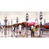 Голяма канава "Есен в Париж", снимка 1 - Картини - 31752331