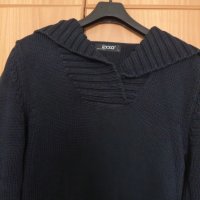 Блузон - памучен, тъмно син, снимка 3 - Блузи с дълъг ръкав и пуловери - 40628091