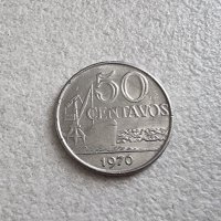 Монети. Бразилия. 20 и 50 цента. 1970 г. Стара серия., снимка 3 - Нумизматика и бонистика - 42511504