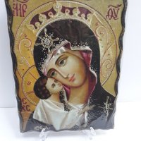 Голяма икона на Пресвета Майка Богородица Закрилница - Модел Е- ръчна изработка, снимка 10 - Икони - 37640056
