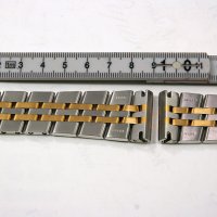 Стоманена верижка с позлатени връзки за Breitling, снимка 4 - Каишки за часовници - 42222215