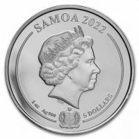 Сребро 1 oz Дафи Дък 2022 - Самоа, снимка 2 - Нумизматика и бонистика - 40113372