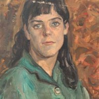 СИМЕОН ГЛОГИНКОВ (1919 - 1997) масло/платно портрет, снимка 2 - Картини - 33839932