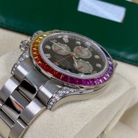 Rolex Daytona White Gold Rainbow , снимка 8 - Луксозни - 42116141