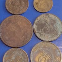 Лот монети 6 броя копейки СССР различни години и номинали 39314, снимка 1 - Нумизматика и бонистика - 44159646