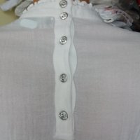 КРАСИВА бяла риза/блуза с дантела и по ръкавите , снимка 5 - Ризи - 38610121