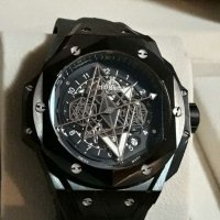 Мъжки луксозен часовник HUBLOT SANG BLEU 2, снимка 1 - Мъжки - 31905225