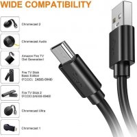 Chromecast и TV Stick Ethernet адаптер Micro USB към RJ45 LAN мрежов адаптер с USB 2.0 захранва, снимка 6 - Приемници и антени - 34877800