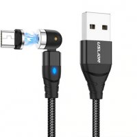 Магнитен USB кабел 180°-360° за зареждане на телефони micro USB, Type C, 8-pin, магнитно замагнитно, снимка 2 - USB кабели - 31578122