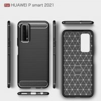 Промо! Huawei P Smart 2021 карбон силиконов гръб / кейс, снимка 1 - Калъфи, кейсове - 31524682