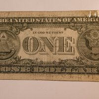 1 долар 1957 САЩ СИН ПЕЧАТ  , сребърен сертификат , снимка 2 - Нумизматика и бонистика - 42059382