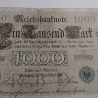 Райх банкнота - Германия - 1000 марки / 1910 година- 17962, снимка 2 - Нумизматика и бонистика - 31019911