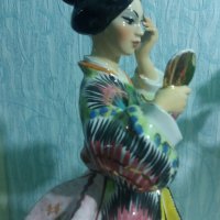 Статуетка статуетки на Японка - италиянски порцелан, снимка 5 - Статуетки - 31620101
