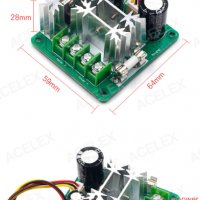 Регулатор на обороти за постояннотоков DC двигател 15A, 20A и 30А до 1800W, снимка 5 - Други инструменти - 31470646