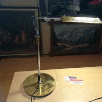 поръчана-gold & inox настолна масивна лампа-внос швеицария, снимка 8 - Настолни лампи - 30151609