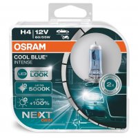 Халогенни крушки Osram COOL BLUE INTENSE NEXT GEN +100% H4 DUO BOX, снимка 1 - Аксесоари и консумативи - 35516900