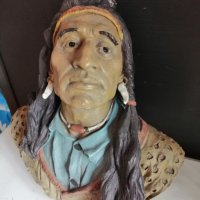 колекционерска статуетка бюст на Индианец, снимка 4 - Статуетки - 40483127