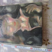Стара рисувана картина масло върху платно 12, снимка 1 - Картини - 31383307