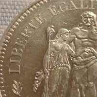 Сребърна монета 50 франка 1974г. Република Франция LIBERTE EGALITE FRATERNITE 40936, снимка 13 - Нумизматика и бонистика - 42832358