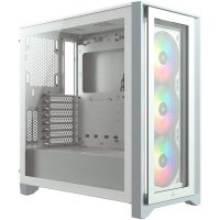 Геймърска Кутия за компютър Corsair iCUE 4000X RGB Tempered Glass CC-9011205-WW White Middle Tower, снимка 1 - Захранвания и кутии - 31141295