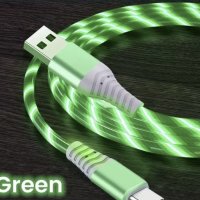 Кабел за бързо зареждане с LED осветление iPhone/Type-C/Micro Usb, снимка 4 - USB кабели - 40491462