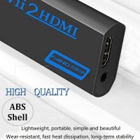 Wii към HDMI конвертор, с 3,5 мм аудио жак, поддържа всички Wii 1080P/720P режим на дисплей, Wii, Wi, снимка 5 - Аксесоари - 37799814