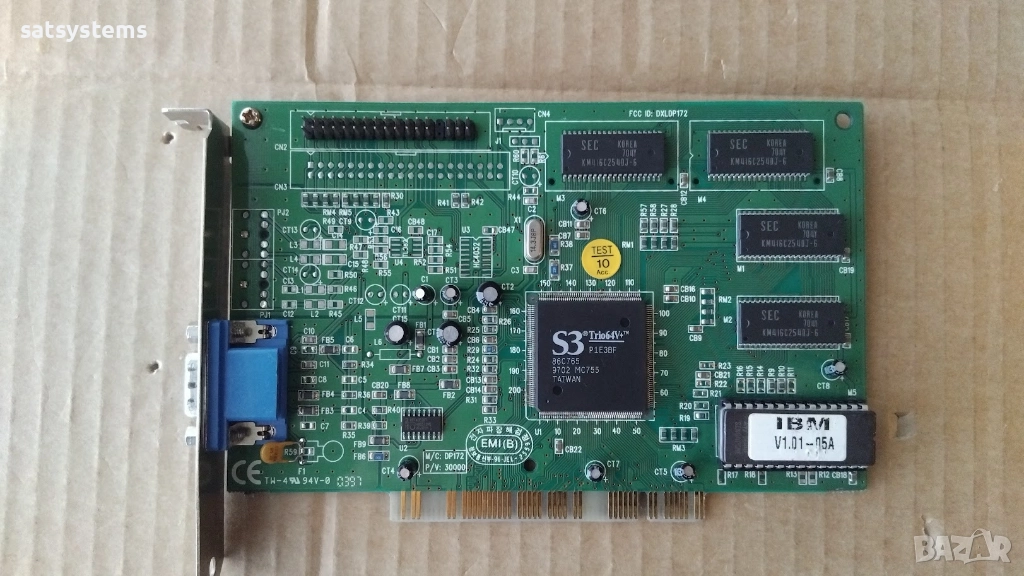 Видео карта S3 Trio64V+ IBM DXLDP172 2MB PCI , снимка 1
