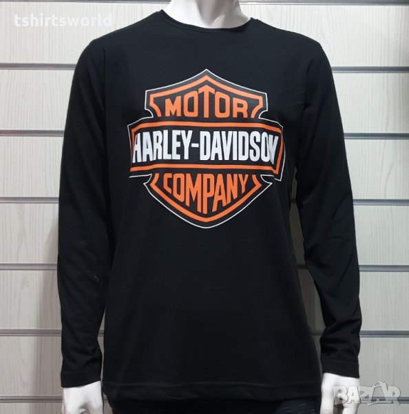 Нова мъжка блуза с дълъг ръкав с трансферен печат HARLEY DAVIDSON, мотори, снимка 1