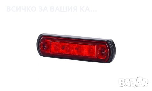 ЛЕД LED габарит с 4 диода ЧЕРВЕНИ 12V/24V , Полша , снимка 1