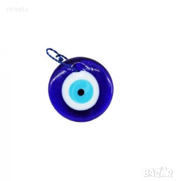 Декорация,Синьо око, Стъклена, За окачване, 13 см, снимка 1
