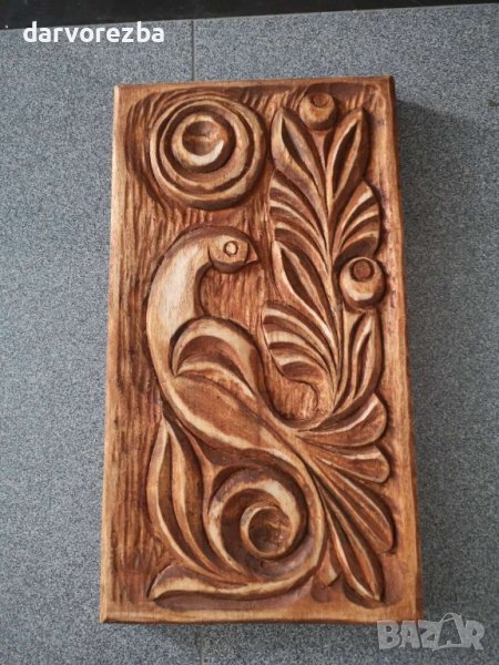Дърворезба СЛАВЕЙ  30/40 см, снимка 1