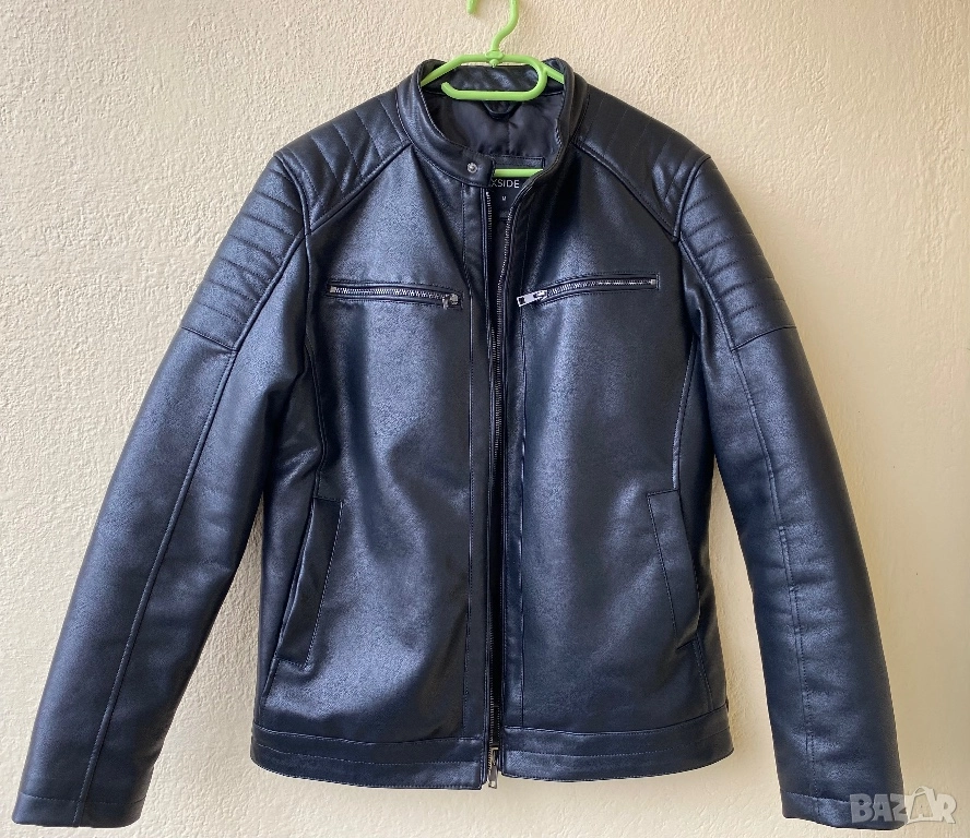 Мъжко кожено яке с подплата — М, снимка 1