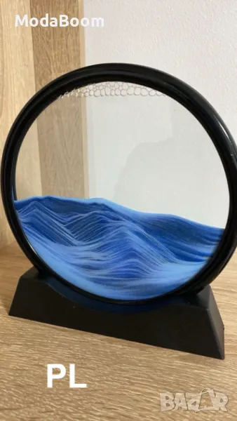 3D движещ се пейзаж Пясъчен живопис, Стъклена рамка , Арт Динамична декорация от пясъчен часовник, снимка 1