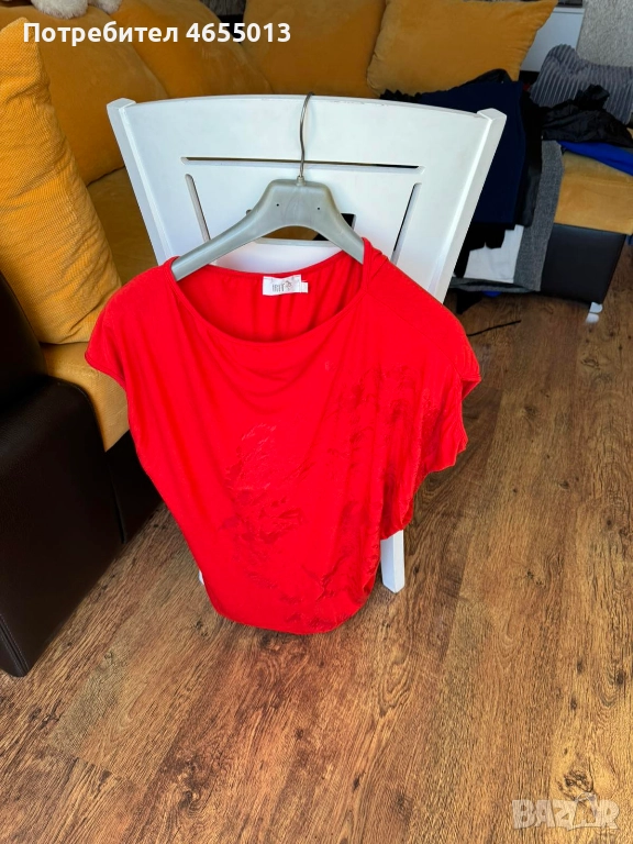 ПОДАРЯВАМ Дамска червена супер естравагантна блуза Ирит Irit, снимка 1