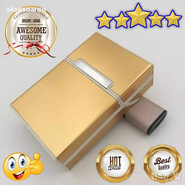 Идеална подаръчна метална кутия табакера с магнитен капак за 80 мм стандартни цигари модна стилна и , снимка 1